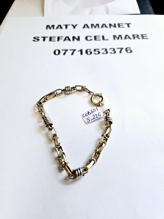 Vand bratara din aur 14 k 5.22 g cod 651