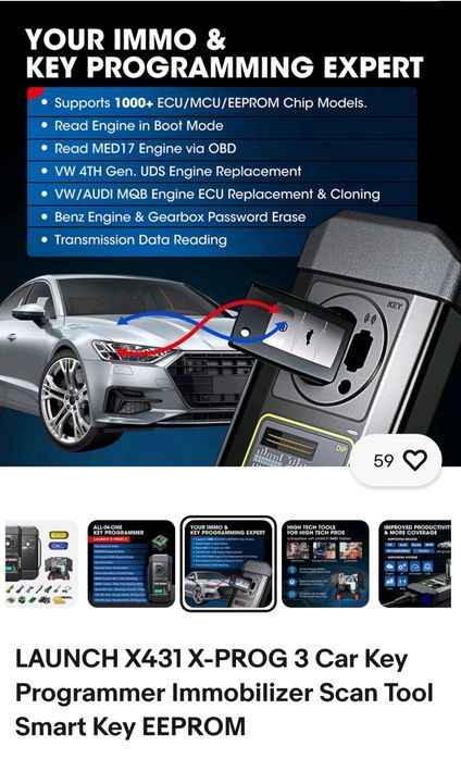 LAUNCH X431 X-PROG 3 Car Key Programmer Immobilizer