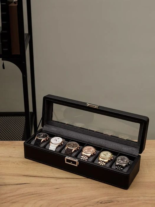 Шкатулка для часов и украшений большая с ключом