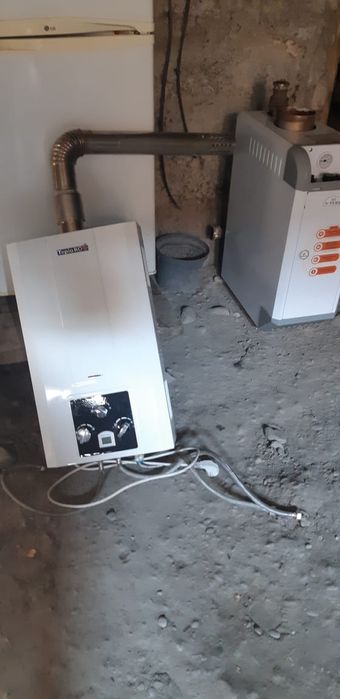 Печка 200кв, газовая колонка