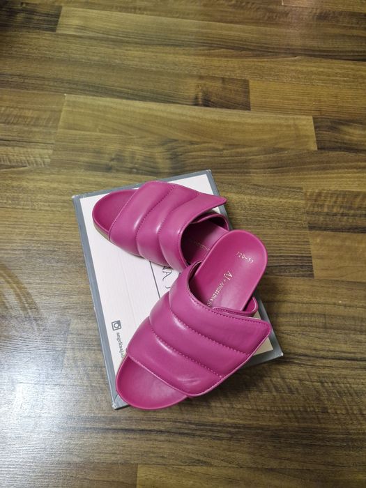 Papuci roz 37 piele naturala