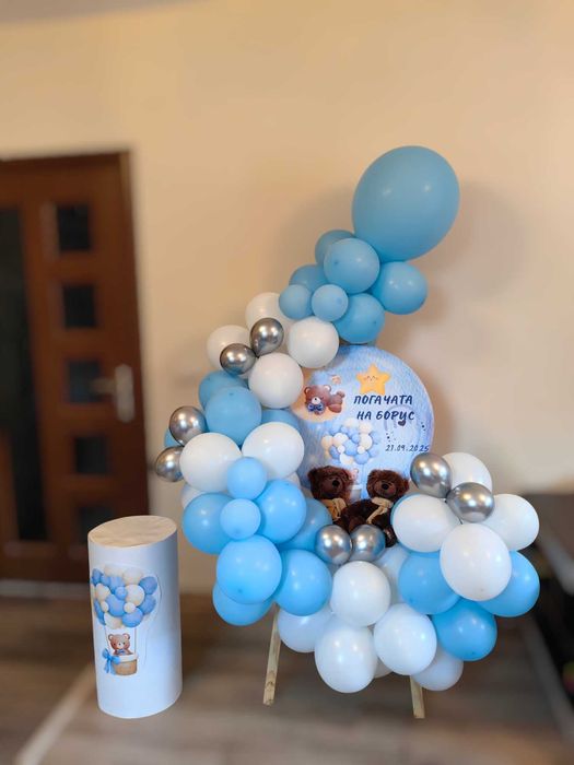 Украса за кръщене, погача, рожден ден или посрещане на бебе