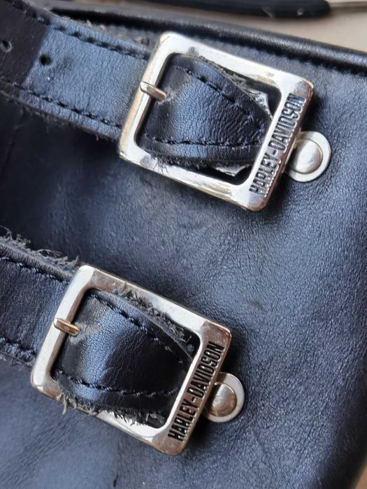 Cizme dama negre Harley Davidson ghete piele naturala moto biker