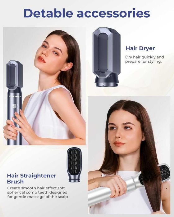 Set de coafare Atopskins 6 în 1 cu aer cald (1000 W)