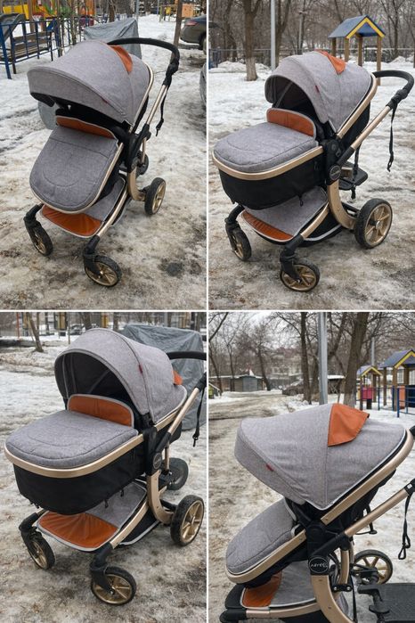 Коляска универсальная 2 в 1 AIMILE Wingoffly, серый