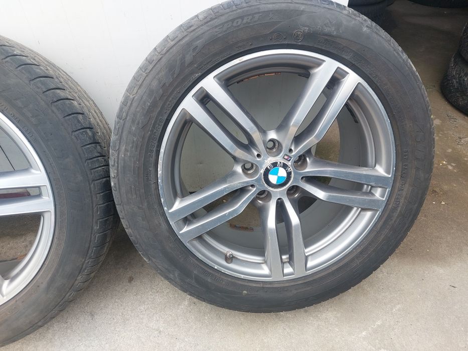 Set jante din aluminiu r19 BMW M Performance Double Spoke Style 623M / DOUA LATIMI / 5x120 / anvelope vara RSC 255 50 r19 si 285 45 r19 Bridgestone