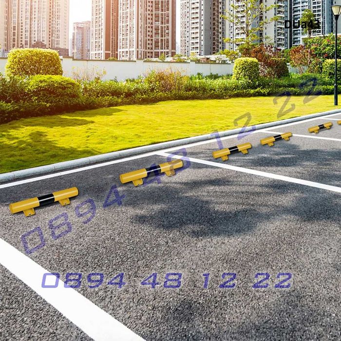 Метален паркинг стопер 60см блокира гуми автомобил ограничител