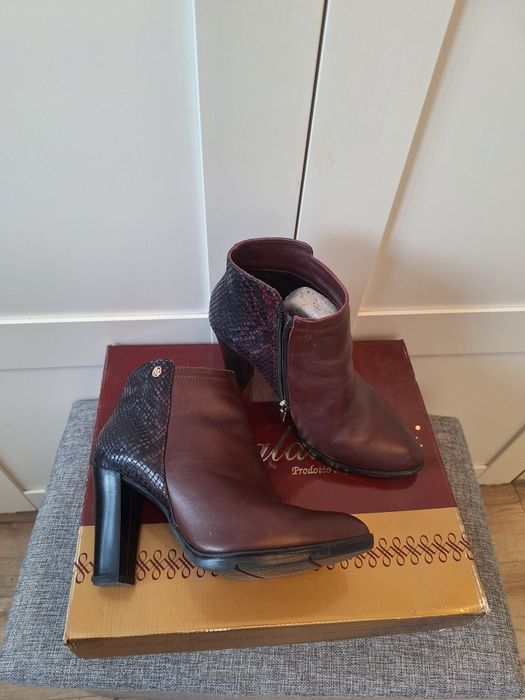 Botine dama, piele naturala, Baldacini - mărimea 38