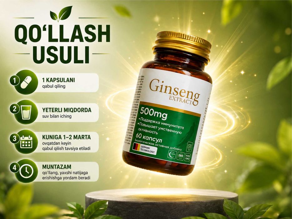 Ginseng 500 mg 60ta kapsula