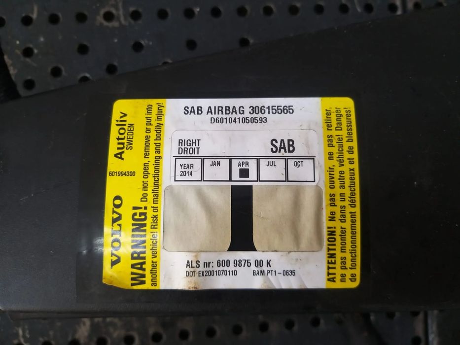 Airbag scaun dreapta fata volvo s40 v50 30615565 600987500k 600987900rh