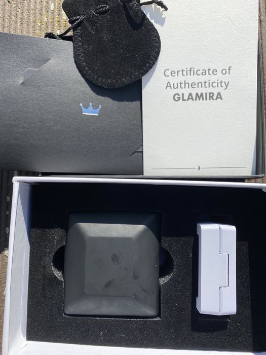 Inel aur alb 14K 3.6 gram 5 cristale Swarovski marimea 8