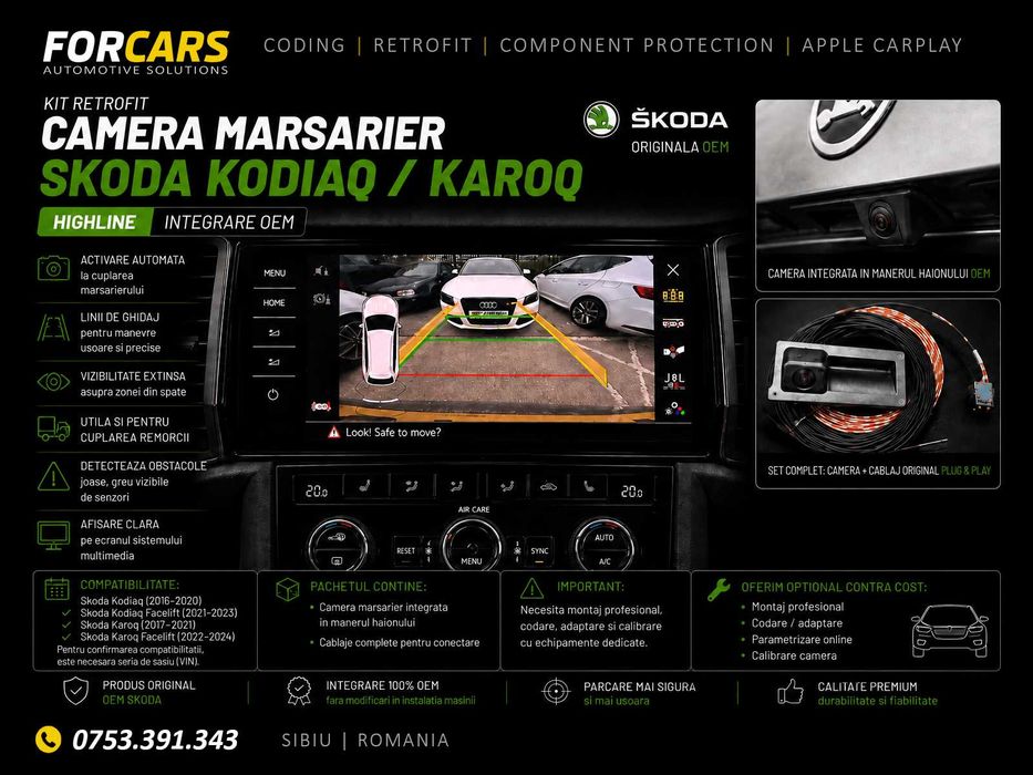 Cameră Marșarier Originală Skoda Kodiaq Karoq Cameră Mers Înapoi