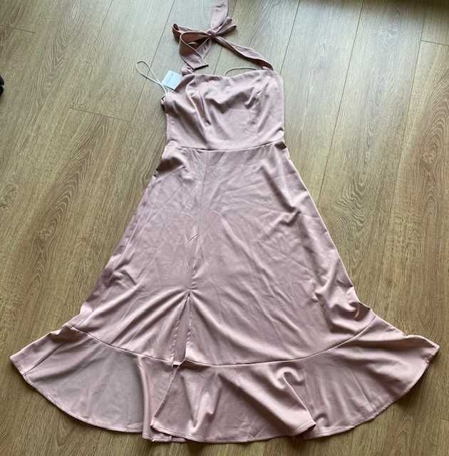 Rochie elegantă roz prăfuit (blush), S, noua cu eticheta, ocazie/petrecere, cokteil