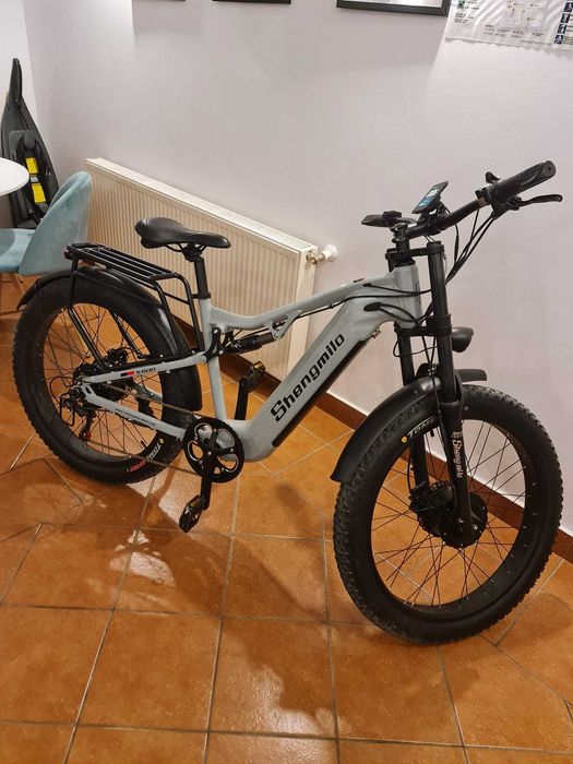 Bicicletă electrică Shengmilo S600, dual motor 2000W, baterie Samsung