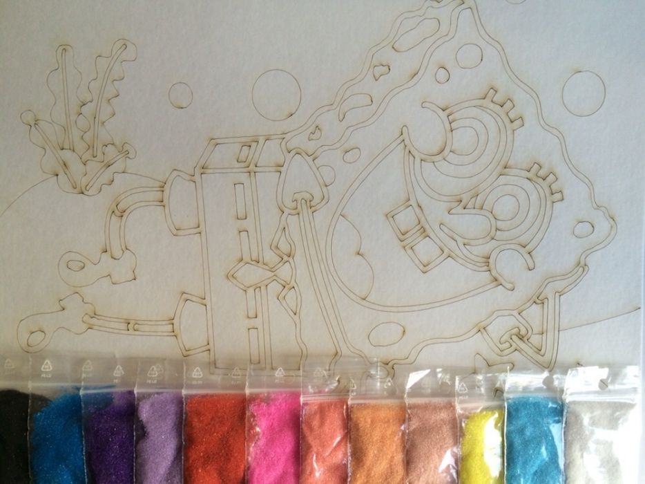 Planse Pictura cu Nisip Colorat