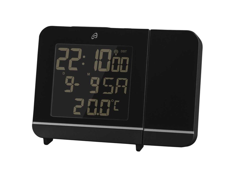 Ceas + termometru DISPLAY APRINS PERMANENT, PROIECTOR negru, proiecție