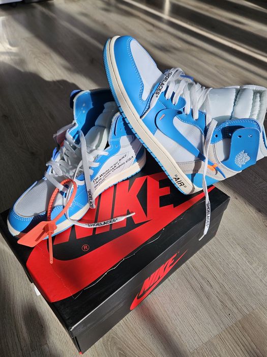 Adidasi Air Jordan 1 Retro High "Off-White - UNC" sneakers