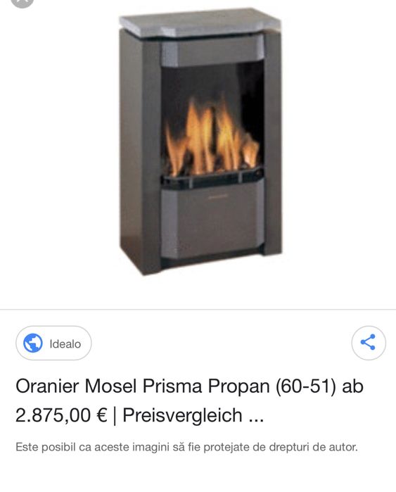 Soba semineu pe gaz apartament modern