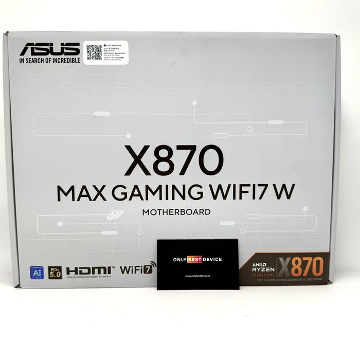 Placa de baza ASUS X870 MAX Gaming WIFI7 W AMD Socket AM5