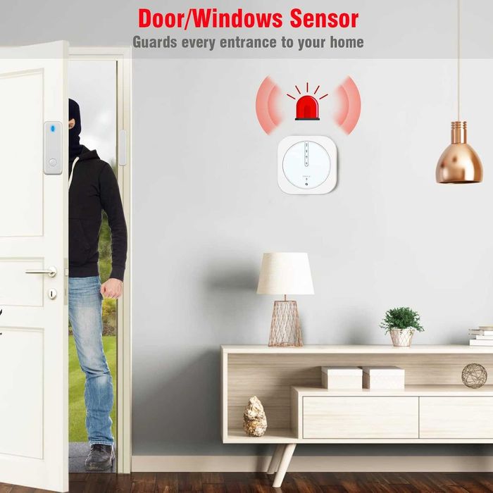 Домашна алармена система с WiF от 9 части, работи с Alexa и Google