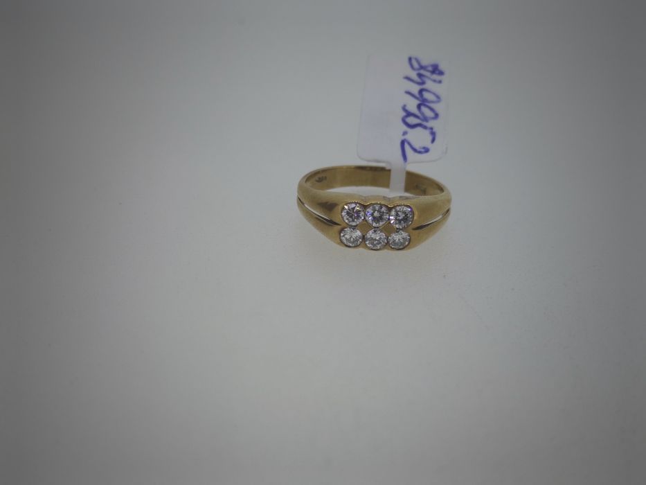 Inel aur 18k 3.5gr cu diamante naturale (r)