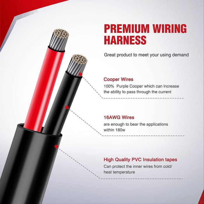 Instalatie electrica pentru proiectoare off-road cu doua iesiri