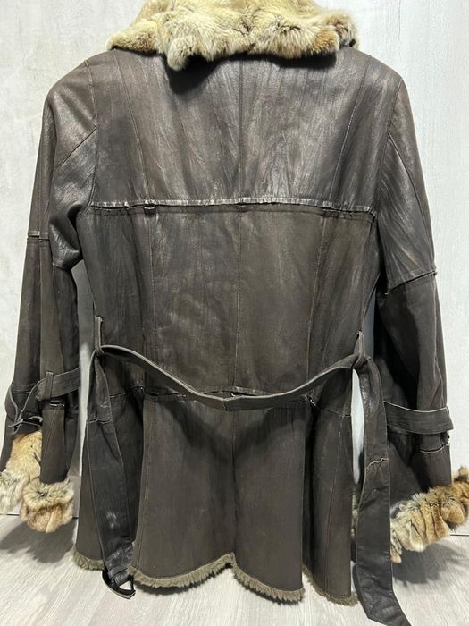Кожанная куртка с мехом
