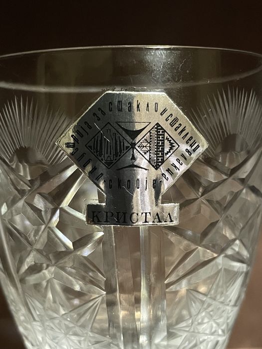 Хрустальная тортница и хрустальные фужеры