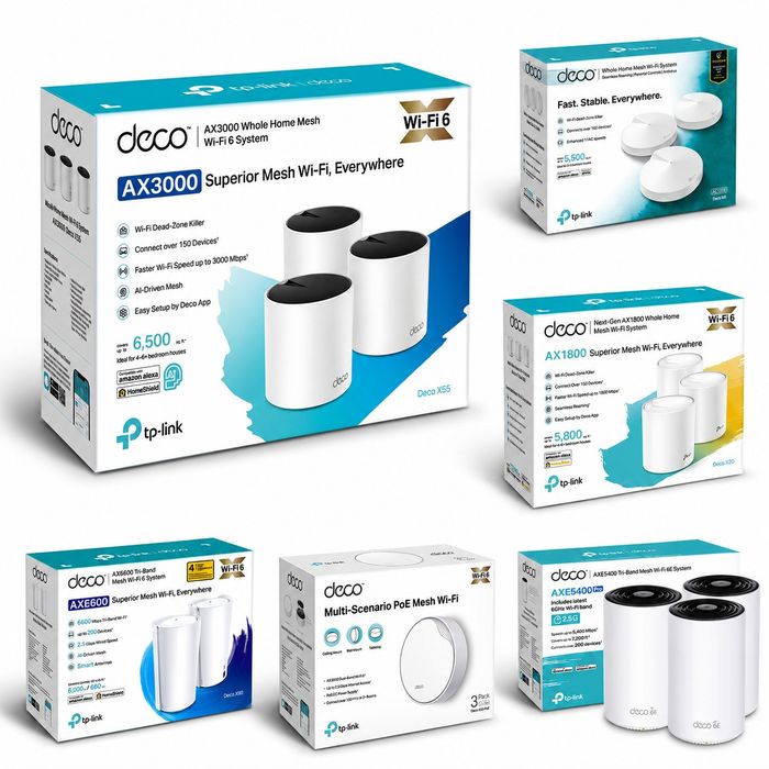 # TPLink Deco E4 S7 X10 X50 X60 X50PoE BE65 Mesh WiFi Деко Меш система