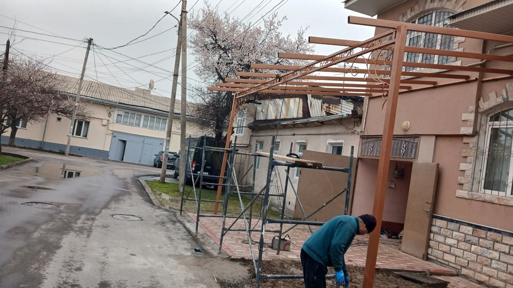 Том навес сварка ишлари