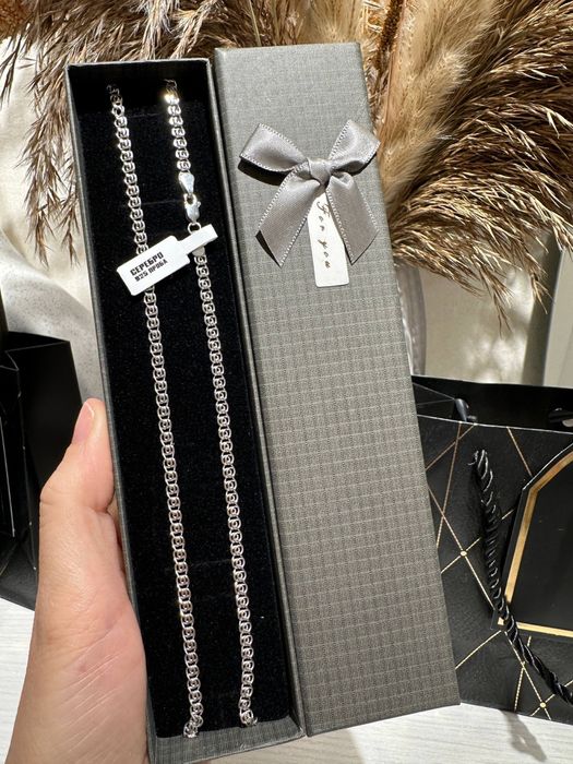 Серебряная мужская цепочка. Серебро 925. Не чернеет. Есть доставка.