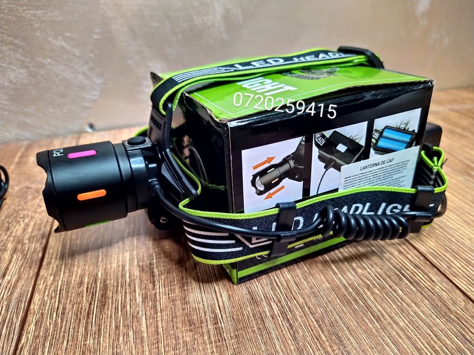 Lanterna Frontala POLICE cu Led Laser PM10, Pescuit, Camping