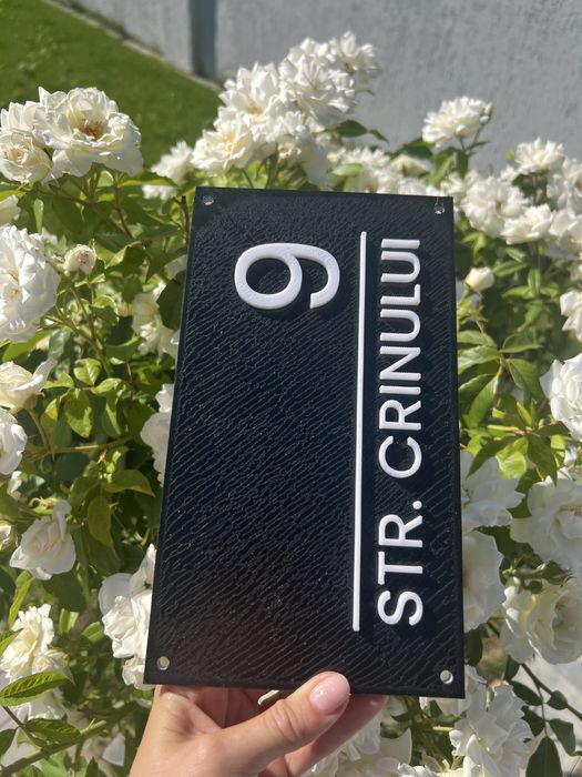 Număr de casă personalizat – realizat la imprimantă 3D