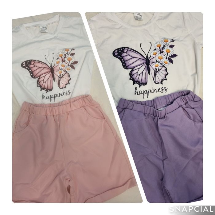 Комлект тениска с къси панталонки 110/120/130