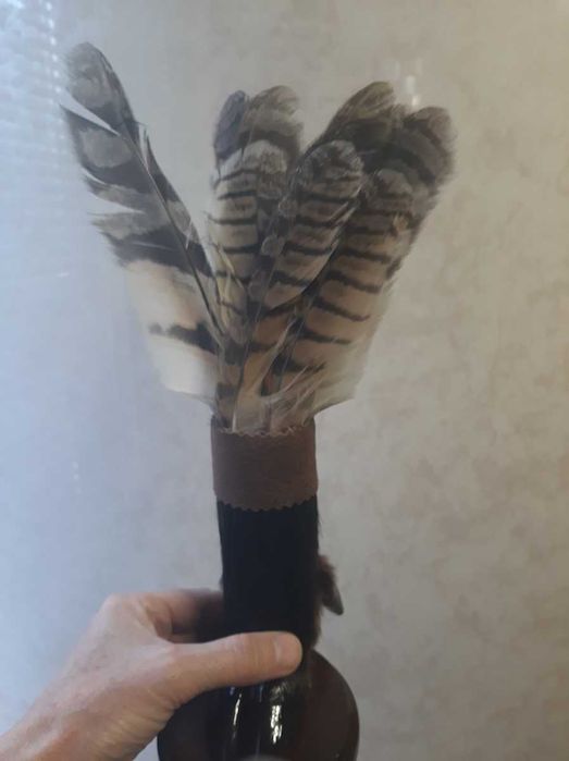 Перья сова и канюк натуральные.