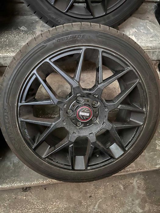 jante momo revenge 2.0 matt black + cauciucuri dunlop spt vara  , noi