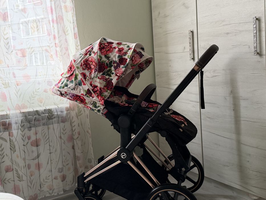 Детска количка CYBEX PRIAM Rose Gold / Spring Blossom
