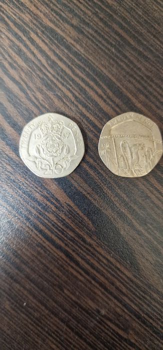 Monede British Silver 20p  1987 Elizebeth II D • G • REG • F • D