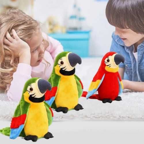 Говорещ папагал плюшена играчка, която може да повтаря