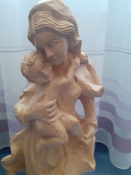 Fecioara Maria statueta lemn 53 cm