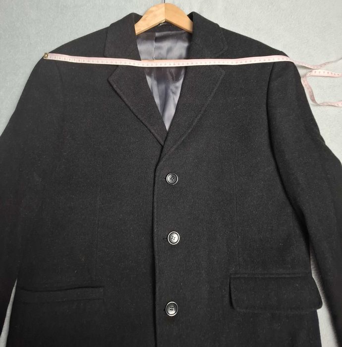 Palton barbatesc negru, de lana, marimea 54, Adalin