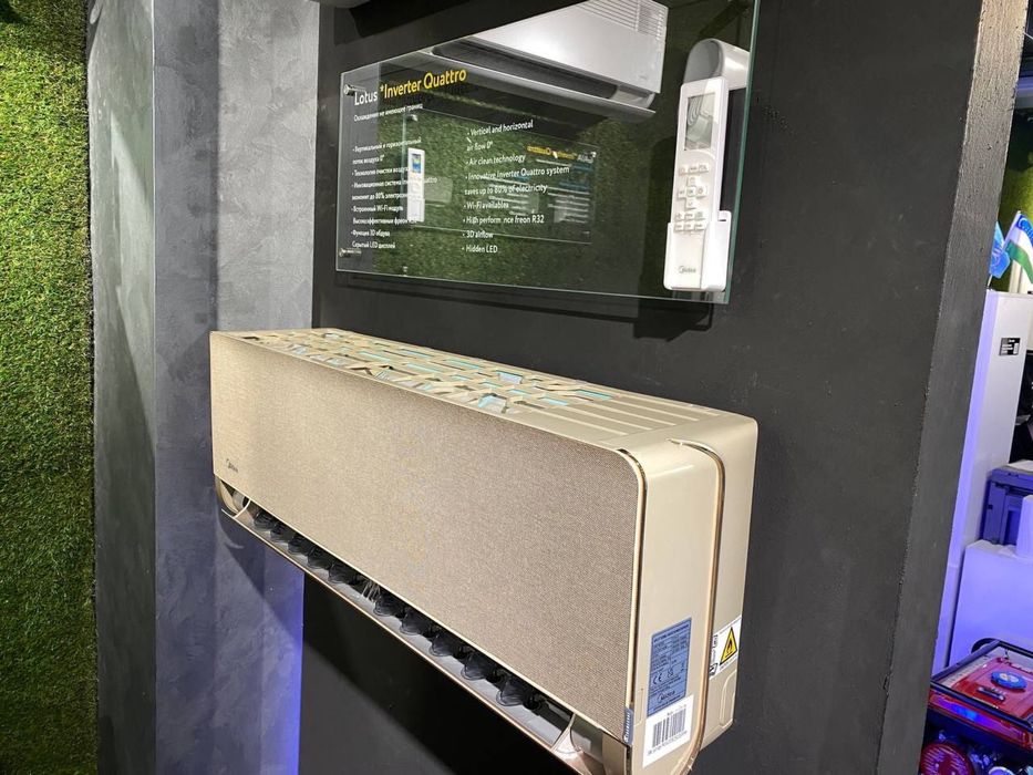 Кондиционер Midea модель LOTUS Gold- 9,000 Btu / Инвертор/ Low Voltage