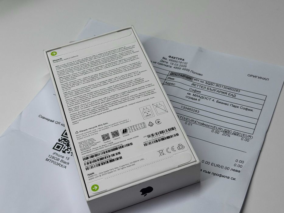 *Н*о*В*о*iPhone 15 128GB Black 3г Гаранция