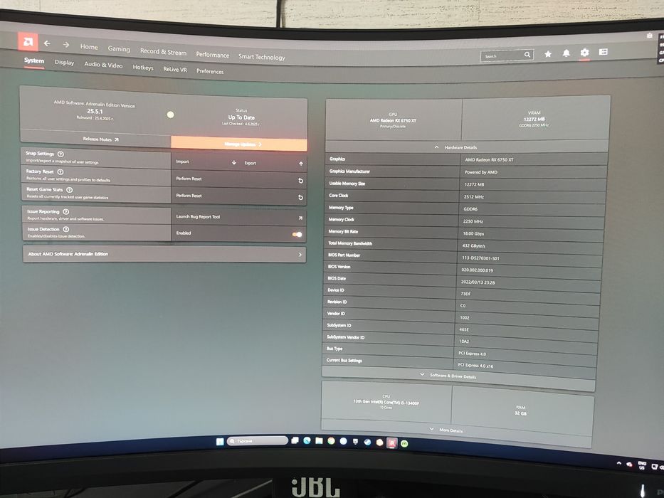 Amd radeon RX6750XT Saphire 12GB 2К с 2г. гаранция