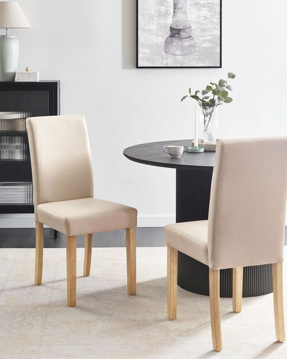 Set 4 scaune dining din piele ecologică, Beliani ,pret/set