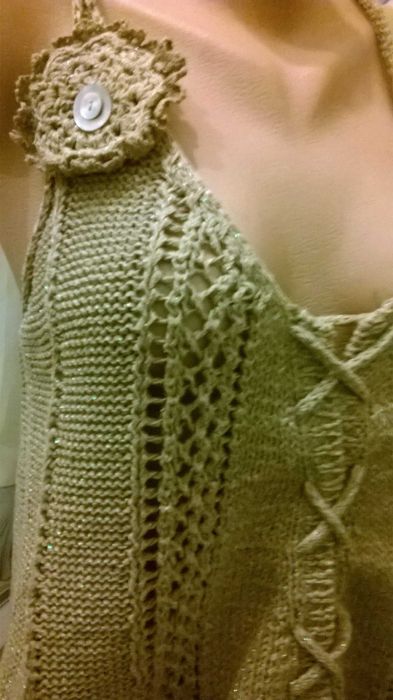 Veste superba impletita gauri Vesta lunga mohair fin cu fir lame paiet