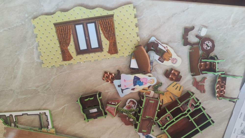 Къща - дневна 3d пъзел