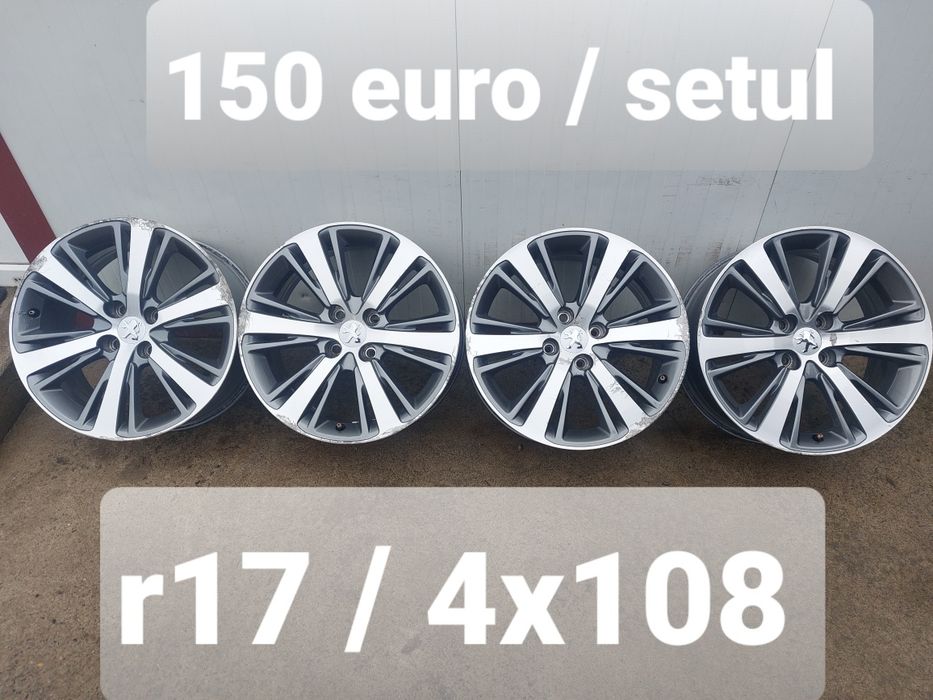 Jante aluminiu originale r17 / gama PEUGEOT / CITROEN/ 4x108 / ET 20
