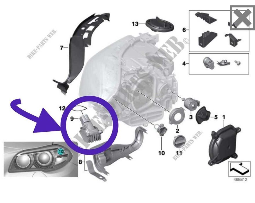 Modul Led Angel Eyes BMW Seria 5 F10 F11 Facelift LCI 63117343876