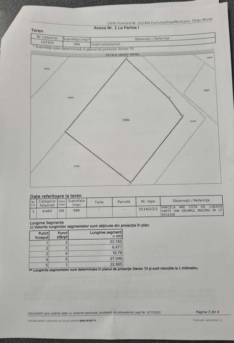 vand  teren intravilan in Tirgu Mures
